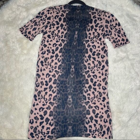 Sz Large Rebecca a Taylor Cheetah pink cardigan - Picture 9 of 13